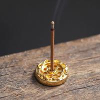 Buy Incense Holder and Burner in Bulk , Zinc Alloy, plated, for home and office & durable, golden, 20mm 