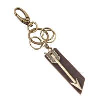 Zinc Alloy Key Clasp, with PU Leather, Unisex 