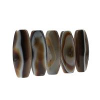 Achat Perlen, Trommel, DIY, gemischte Farben, 49x20x20mm, Bohrung:ca. 2mm, verkauft von PC