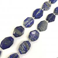 Natürlichen Lapislazuli Perlen, Achteck, poliert, DIY, violett, 25-35mm, Länge:38 cm, 9PCs/Strang, verkauft von Strang