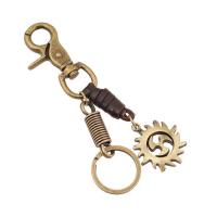 Zinc Alloy Key Clasp, with PU Leather, for man 