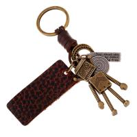 Zinc Alloy Key Clasp, with PU Leather, for man 