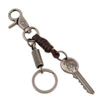 Zinc Alloy Key Clasp, with PU Leather, for man 