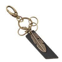 Zinc Alloy Key Clasp, with PU Leather, for man 