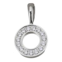 Rhinestone Stainless Steel Pendants, DIY & with rhinestone, original color Approx 6mm 