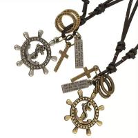 PU Leather Cord Necklace, Zinc Alloy, with PU Leather, Adjustable & Unisex 68-75cm,0.3cm 