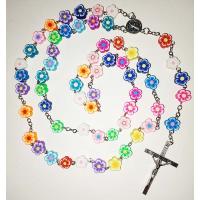 Collar de Rosario, Arcilla polimero, con metal, unisexo, multicolor, longitud:18 Inch, Vendido por UD