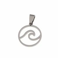 Pendentifs en acier inoxydable, Acier titane, Rond, poli, unisexe, argent Vendu par PC