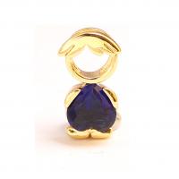 Cubic Zirconia Brass Pendants, 18K gold plated & micro pave cubic zirconia 