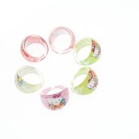 Children Finger Ring, Resin, for children, mixed colors 