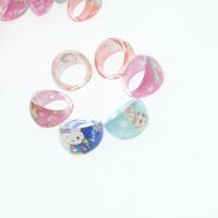 Children Finger Ring, Resin, for children, mixed colors 