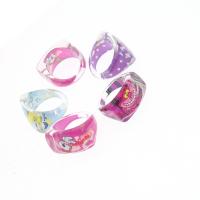 Children Finger Ring, Resin, for children, mixed colors 