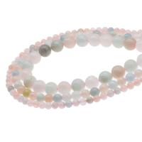 Perles de morganite, Rond, DIY, multicolore cm, Vendu par brin