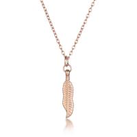 Collier de bijoux de titane, Acier titane, Plaqué de couleur d'or rose, pour femme Environ 17.71 pouce, Vendu par PC