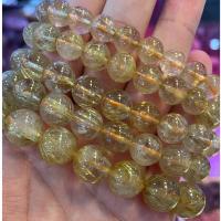 Rutilated Quartz Bracelet, natural, Unisex golden 