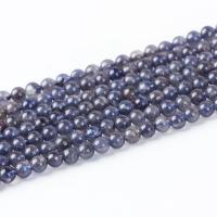 Iolite Бусины, Круглая, DIY & граненый, голубой, длина:38 см, продается Strand