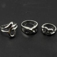 Zinc Alloy Finger Ring, Unisex, silver color 