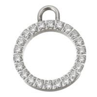 Pendentifs en acier inoxydable strass, bijoux de mode & avec 22 pcs strass & DIY, couleur originale Environ 2.5mm, Vendu par PC