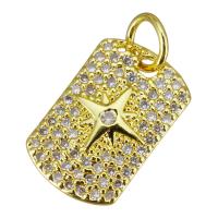 Cubic Zirconia Micro Pave Brass Pendant, gold color plated, micro pave cubic zirconia Approx 3.5mm 