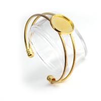 Brass Bangle Setting, for woman, golden, 63mm 