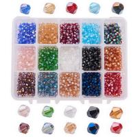 Plaqué Perles de verre, Placage de couleur AB, DIY & facettes, couleurs mélangées Vendu par boîte