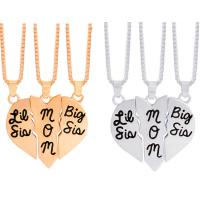 Zinc Alloy Puzzle Necklace, Heart, plated, Unisex & enamel cm 