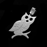 Pendentifs en acier inoxydable, hibou, couleur originale Vendu par PC