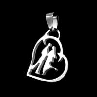 pendentifs de cœur en inox , acier inoxydable, coeur, couleur originale Vendu par PC