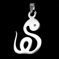 Pendentifs en acier inoxydable, serpent, couleur originale Vendu par PC