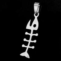 Stainless Steel Pendants, Fish Bone, original color 