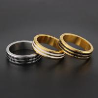 Titanium Steel Finger Ring, plated, Unisex 6mm 