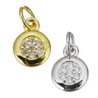 Cubic Zirconia Micro Pave Brass Pendant, plated, micro pave cubic zirconia Approx 3.5mm 