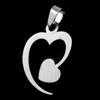 Pendentifs en acier inoxydable, coeur, couleur originale Vendu par PC