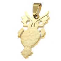 Pendentifs en acier inoxydable, oiseau, doré Vendu par PC