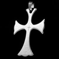 Stainless Steel Cross Pendants, original color 