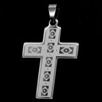 Stainless Steel Cross Pendants, original color 