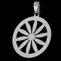 Pendentifs en acier inoxydable, Rond, couleur originale Vendu par PC