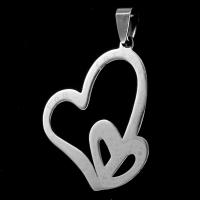 pendentifs de cœur en inox , acier inoxydable, coeur, couleur originale Vendu par PC