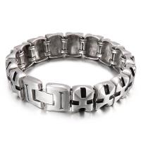 Stainless Steel Bracelet, fashion jewelry & for man, original color 