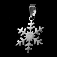 Stainless Steel Pendants, Snowflake, original color 