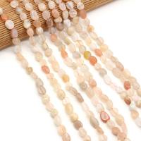 Perles Pierre de lune, Moonstone, pepite, DIY, multicolore, 6-8mm cm, 50- Vendu par brin