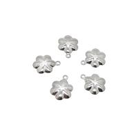 Edelstahl Blume Anhänger, poliert, 10mm, Bohrung:ca. 1.4mm, verkauft von PC