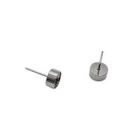 Stainless Steel Earring Stud Component, polished 