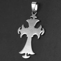 Stainless Steel Cross Pendants, original color 