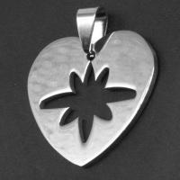 Stainless Steel Heart Pendants, original color 