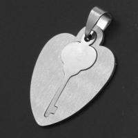 Stainless Steel Heart Pendants, original color 