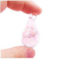 Glass Pendants, Teardrop, Unisex, clear 