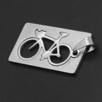 Pendentifs en acier inoxydable, vélo, couleur originale Vendu par PC