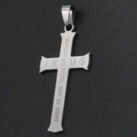 Stainless Steel Cross Pendants, original color 