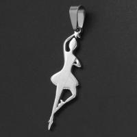 Pendentifs en acier inoxydable, Dancing Girl, couleur originale Vendu par PC